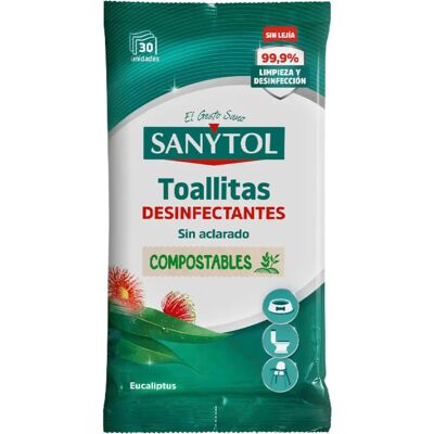 Sanytol Desinfektions-Tücher - Mehrzweck, Eukalyptus, 30 Stück Sanytol Desinfektions-Tücher - Mehrzweck, Eukalyptus, 30 Stück