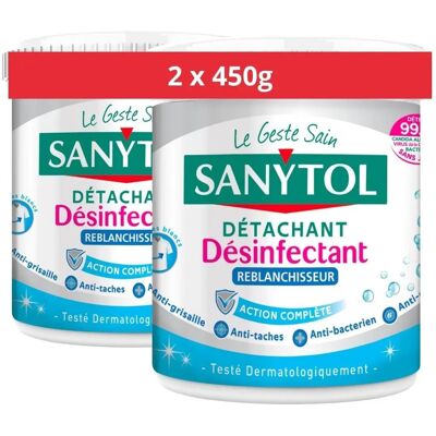 SANYTOL Poudre Désinfectante pour Tissus Blancs - 450g - Publicité SANYTOL Poudre Désinfectante pour Tissus Blancs - 450g - Publicité