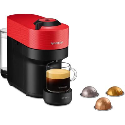 Krups Nespresso - Vertuo Pop XN9205 - Červená - Kapslový kávovar Krups Nespresso - Vertuo Pop XN9205 - Červená - Kapslový kávovar