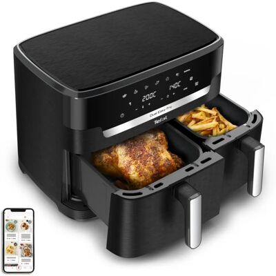 Tefal EY9428 Dual Easy Fry XXL - Schwarz - Heißluftfritteuse Tefal EY9428 Dual Easy Fry XXL - Schwarz - Heißluftfritteuse