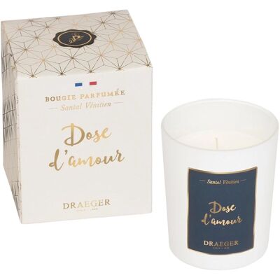 Draeger - Bougie Dose d'amour Blanc - Cire végétale, Fabriquée en France, Jusqu'à 40h d'utilisation - Publicité Draeger - Bougie Dose d'amour Blanc - Cire végétale, Fabriquée en France, Jusqu'à 40h d'utilisation - Publicité