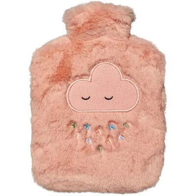 Draeger Botella de agua caliente Rosa Nube Bordada - Botella de agua caliente Draeger Botella de agua caliente Rosa Nube Bordada - Botella de agua caliente