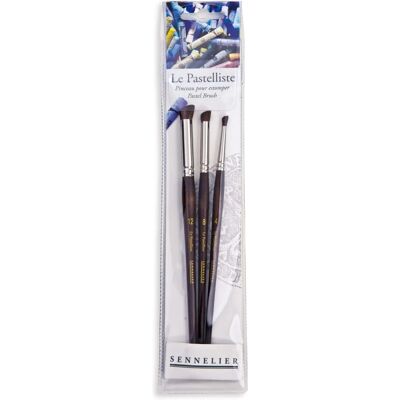 Sennelier Le Pastelliste Pincéis para Pastel - Conjunto de 3 Sennelier Le Pastelliste Pincéis para Pastel - Conjunto de 3