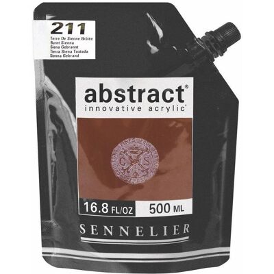 Sennelier Model 211B Burnt Sienna - Acrylic Paint, 500 ml - Abstract Sennelier Model 211B Burnt Sienna - Acrylic Paint, 500 ml - Abstract