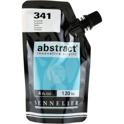 Peinture acrylique abstraite turquoise Sennelier - Peinture acrylique - Publicité Peinture acrylique abstraite turquoise Sennelier - Peinture acrylique - Publicité