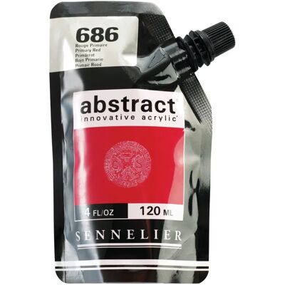Peinture acrylique rouge primaire Sennelier - Abstract, Corps lourd, 120ml - Publicité Peinture acrylique rouge primaire Sennelier - Abstract, Corps lourd, 120ml - Publicité