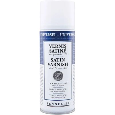 Vernis satinée UV en spray - Finition protectrice en aérosol Vernis satinée UV en spray - Finition protectrice en aérosol