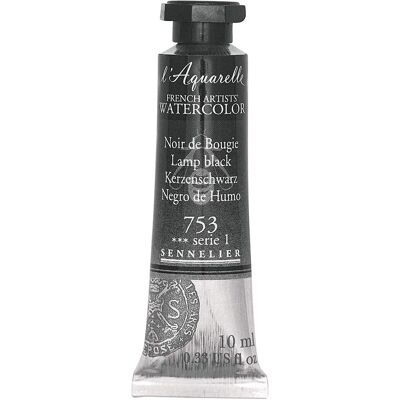 Sennelier Noir Lamp Aquarelle - 10ml Série 1 - Publicité Sennelier Noir Lamp Aquarelle - 10ml Série 1 - Publicité