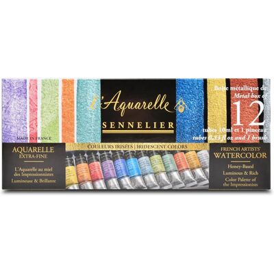 Conjunto de aquarela Sennelier 12 tubos - Multicolor - Materiais de arte Conjunto de aquarela Sennelier 12 tubos - Multicolor - Materiais de arte