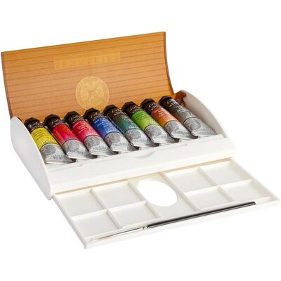 Boîte d'aquarelle de voyage Sennelier - 8 tubes 10ml - Publicité Boîte d'aquarelle de voyage Sennelier - 8 tubes 10ml - Publicité