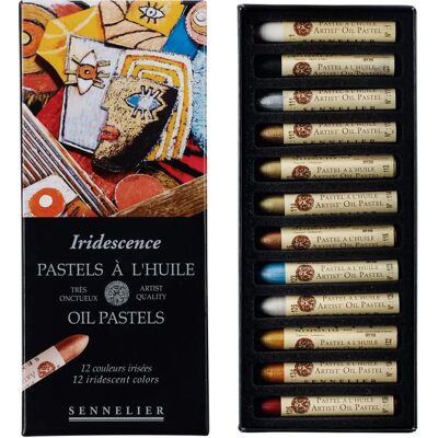 Conjunto de Pastéis de Óleo Iridescentes Sennelier - 12 peças Conjunto de Pastéis de Óleo Iridescentes Sennelier - 12 peças