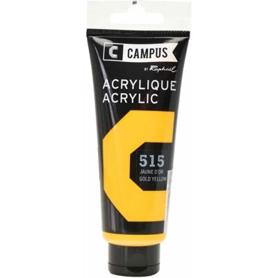 Peinture acrylique Campus - Jaune doré - 100ml - Fournitures d'art - Publicité Peinture acrylique Campus - Jaune doré - 100ml - Fournitures d'art - Publicité