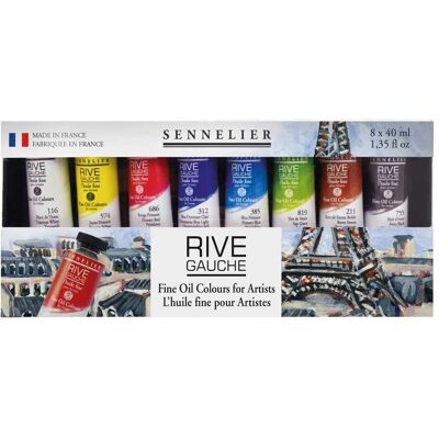 Sennelier - Rive Gauche - 8 x 40 ml - Fine - Zestaw farb olejnych Sennelier - Rive Gauche - 8 x 40 ml - Fine - Zestaw farb olejnych