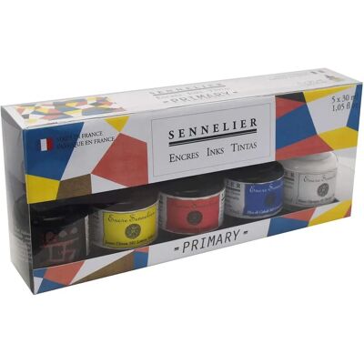 Ensemble d'encres primaires Sennelier - Set d'encre - Publicité Ensemble d'encres primaires Sennelier - Set d'encre - Publicité