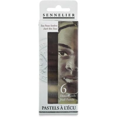 Zestaw pasteli Sennelier - Ciemne odcienie skóry - 6 półtwardych Zestaw pasteli Sennelier - Ciemne odcienie skóry - 6 półtwardych