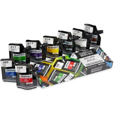 Ensemble d'acryliques abstraits Sennelier - Corps lourd, 8 x 40ml - Publicité Ensemble d'acryliques abstraits Sennelier - Corps lourd, 8 x 40ml - Publicité