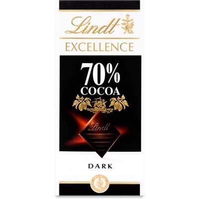 Lindt 70% Cocoa Dark Chocolate - 100g - Chocolate Bar Lindt 70% Cocoa Dark Chocolate - 100g - Chocolate Bar