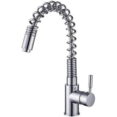 Rousseau Edouard Tiki - Robinet de cuisine - Gris Chrome - Acier inoxydable - Laiton - Publicité Rousseau Edouard Tiki - Robinet de cuisine - Gris Chrome - Acier inoxydable - Laiton - Publicité