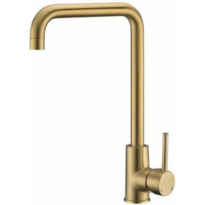 Rousseau Edouard Kitchen Mixer Tap - Rectangular - Stainless Steel & Brass Rousseau Edouard Kitchen Mixer Tap - Rectangular - Stainless Steel & Brass