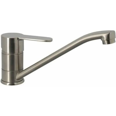Robinet de cuisine Rousseau BORN NF Inox Gris - Mélangeur - Publicité Robinet de cuisine Rousseau BORN NF Inox Gris - Mélangeur - Publicité