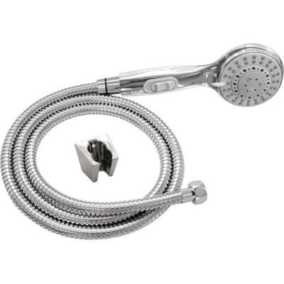 Rousseau Marque Tête de Douche Chromée avec 3 Modes - Flexible 2m Rousseau Marque Tête de Douche Chromée avec 3 Modes - Flexible 2m