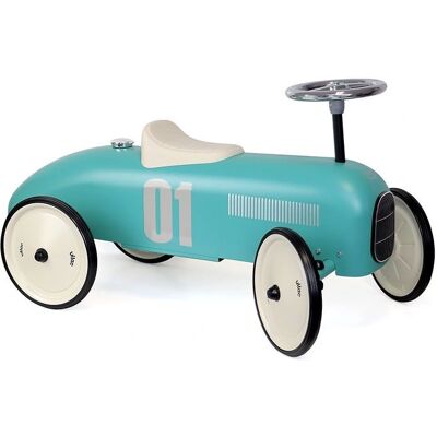 Vilac Model 1052 - Metaal Loopauto, Aqua Blauw, 76cm Vilac Model 1052 - Metaal Loopauto, Aqua Blauw, 76cm