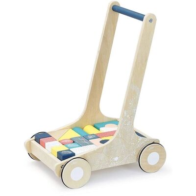 Vilac Baby Walker mit Bauklötzen - Beige - 46x37,5x30cm - Baby Walker mit 24 Blöcken Vilac Baby Walker mit Bauklötzen - Beige - 46x37,5x30cm - Baby Walker mit 24 Blöcken