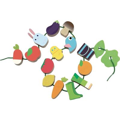 Vilac Perline di Legno Multicolore - 14 Pezzi - Verdure - Taglia Unica - Gioco Educativo Vilac Perline di Legno Multicolore - 14 Pezzi - Verdure - Taglia Unica - Gioco Educativo