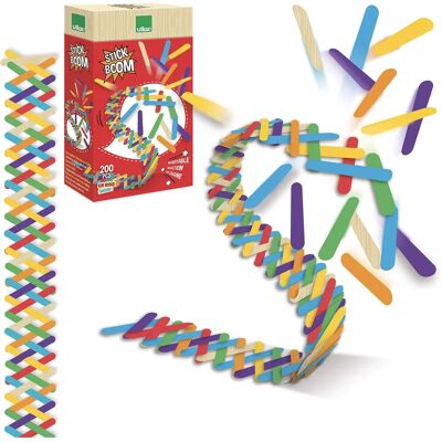 Vilac Stick Boom - Zabawa konstrukcyjna z patyczków z drewna - Czerwony - 15cm - Typ Puzzle Vilac Stick Boom - Zabawa konstrukcyjna z patyczków z drewna - Czerwony - 15cm - Typ Puzzle