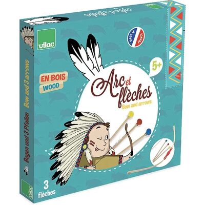 VILAC Houten Boog en Pijlen - Educatief Speelgoed voor Kinderen VILAC Houten Boog en Pijlen - Educatief Speelgoed voor Kinderen