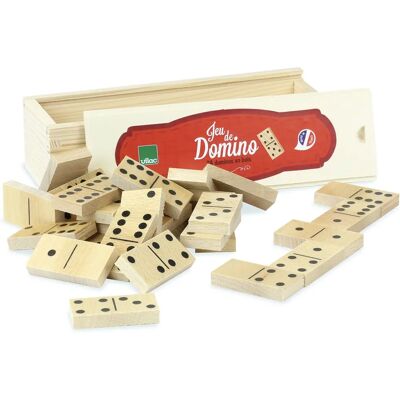 Dominó de Madera Vilac - 24 Piezas - Fabricado en Francia - Juego de Mesa para Niños 3+ Dominó de Madera Vilac - 24 Piezas - Fabricado en Francia - Juego de Mesa para Niños 3+