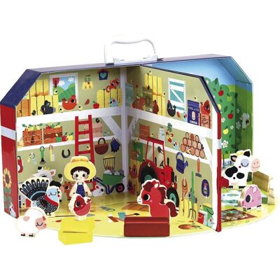 Vilac Kleine Farm im Koffer, Kinderküche Zubehör - Spielset Bauernhof Vilac Kleine Farm im Koffer, Kinderküche Zubehör - Spielset Bauernhof