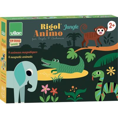 Vilac Rigol'Animo Jouet Jungle - 4 Animaux en Bois pour Enfants Vilac Rigol'Animo Jouet Jungle - 4 Animaux en Bois pour Enfants
