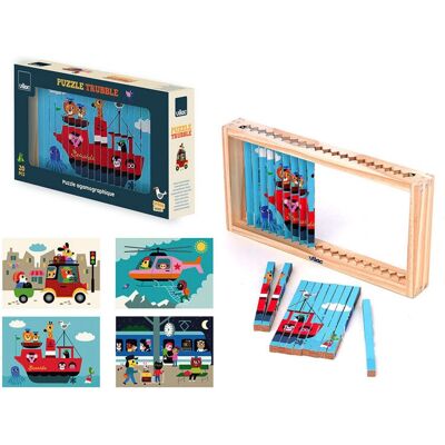 Vilac 7639 Holzpuzzle - Transportfahrzeuge - Lernspiel Vilac 7639 Holzpuzzle - Transportfahrzeuge - Lernspiel