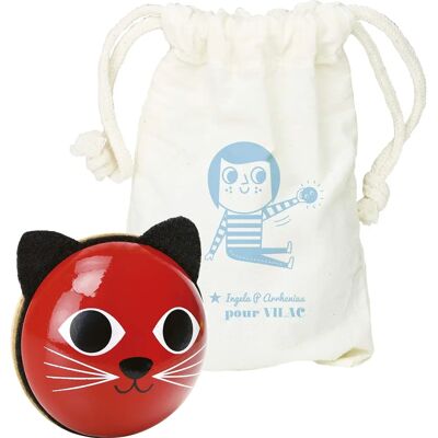 Vilac Jouet Bébé Rouge - Maracas et Hochet Chat - 8cm - Publicité Vilac Jouet Bébé Rouge - Maracas et Hochet Chat - 8cm - Publicité