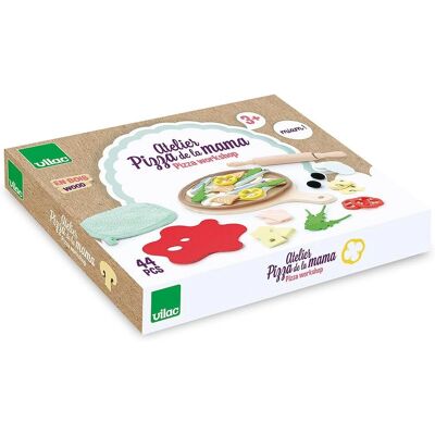 Vilac Spiellebensmittel - 44 Teile - Pizza - Bunt - Spielzeuglebensmittel Vilac Spiellebensmittel - 44 Teile - Pizza - Bunt - Spielzeuglebensmittel