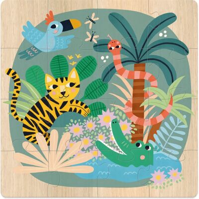 Vilac Model 8536 Puzzel - Dieren Scenes - 3x16 Stukjes Vilac Model 8536 Puzzel - Dieren Scenes - 3x16 Stukjes