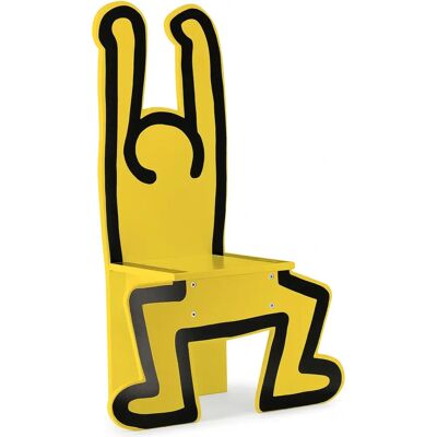 Vilac Keith Haring Gele Houten Stoel - Stoel Vilac Keith Haring Gele Houten Stoel - Stoel