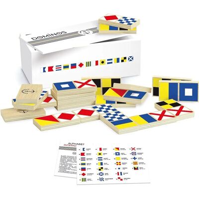Domino en Bois VILAC - Marine Française - 28 pièces pour enfants 2+ - Publicité Domino en Bois VILAC - Marine Française - 28 pièces pour enfants 2+ - Publicité