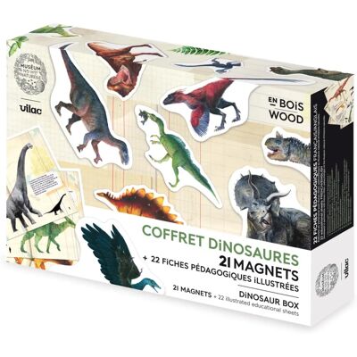 Magnetes de Dinosaurios de Madera Vilac - Juego Educativo de 21 Piezas - Calidad de Museo Magnetes de Dinosaurios de Madera Vilac - Juego Educativo de 21 Piezas - Calidad de Museo