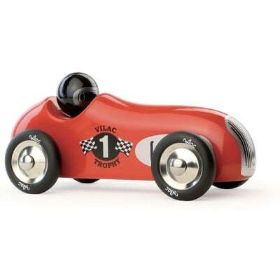 VILAC Voiture Radio Commandée Bois Massif Laqué 20cm - Old Sport Trophy - Rouge - Publicité VILAC Voiture Radio Commandée Bois Massif Laqué 20cm - Old Sport Trophy - Rouge - Publicité