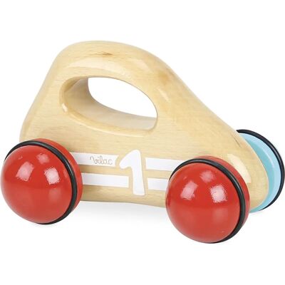 Coche de Juguete de Madera Natural Vilac - Mango Ergonómico - Desarrolla Habilidades Motoras Coche de Juguete de Madera Natural Vilac - Mango Ergonómico - Desarrolla Habilidades Motoras