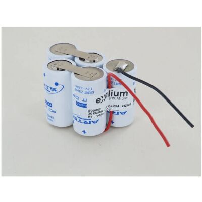 Batteria Saft 6V 1.6Ah - Forma trapezoidale per BAES Batteria Saft 6V 1.6Ah - Forma trapezoidale per BAES