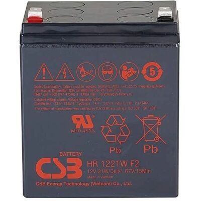 CSB HR1221W Batería de plomo - 12V 5Ah para balanza OHAUS CSB HR1221W Batería de plomo - 12V 5Ah para balanza OHAUS