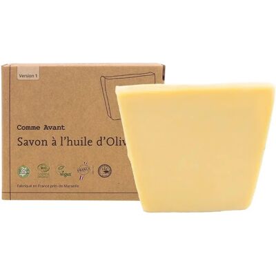 Savon à l'huile d'olive bio Comme Avant - Peau sensible - 100g - Publicité Savon à l'huile d'olive bio Comme Avant - Peau sensible - 100g - Publicité