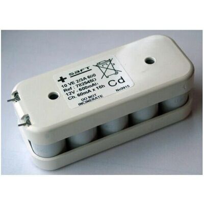 Batteria Saft 10VE - 12V 600mA NiCd con flange Batteria Saft 10VE - 12V 600mA NiCd con flange