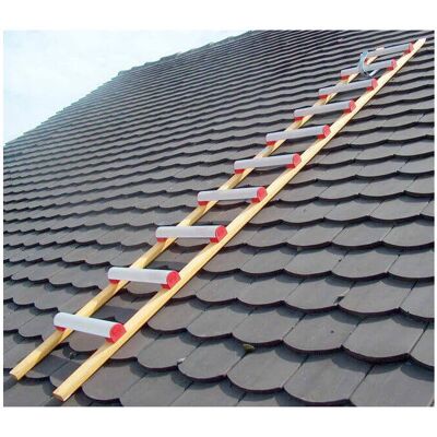 MATISÈRE Scala da tetto - 3m, Barre di sicurezza in alluminio, per tetti ripidi - HIM4138.25.300 MATISÈRE Scala da tetto - 3m, Barre di sicurezza in alluminio, per tetti ripidi - HIM4138.25.300