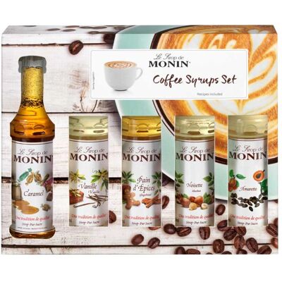 Monin Kaffee Sirup Set - 5 Sorten - Dessert Sirupe Monin Kaffee Sirup Set - 5 Sorten - Dessert Sirupe