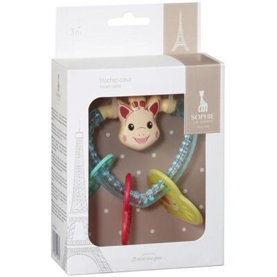 Barevný srdcový chrastítko Sophie la Girafe - Hračka na zoubky Barevný srdcový chrastítko Sophie la Girafe - Hračka na zoubky