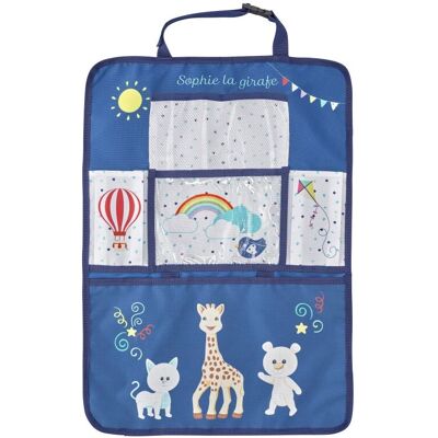 Organizer per Seggiolino Auto Blu Sophie la Girafe - 60x42 cm Organizer per Seggiolino Auto Blu Sophie la Girafe - 60x42 cm